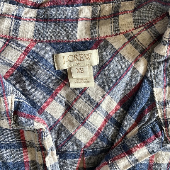 J Crew Plaid Cotton Shirt - Picture 6 of 7